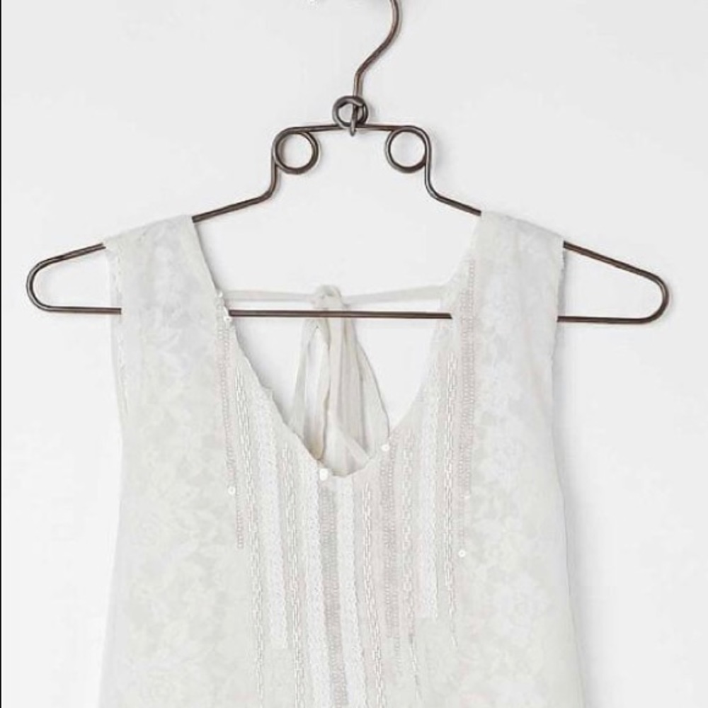 Buckle White Lace Tank